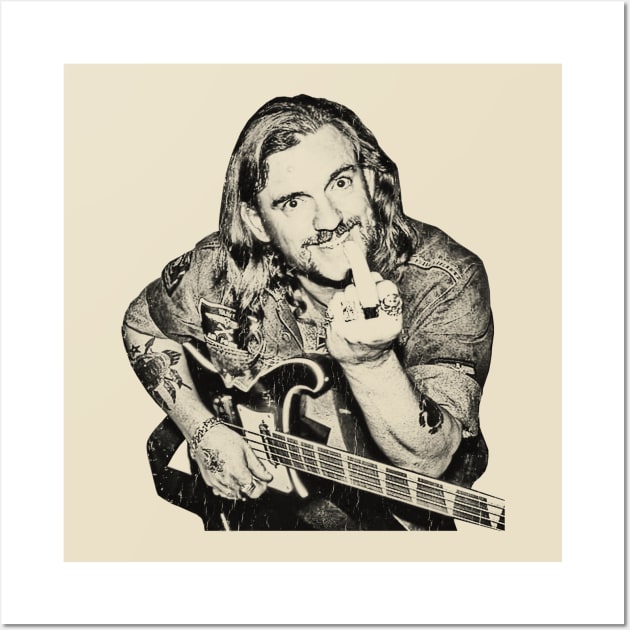 Retro Lemmy Kilmister Wall Art by MuraiKacerStore